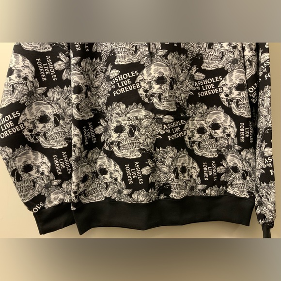 Assholes Live Forever - Sweatshirt - Hoodie - Black n White - M - Picture 3 of 4